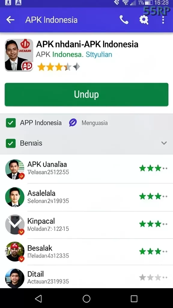 Cuplikan layar VT87 — menu navigasi